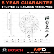 Disco freno anteriore Bosch adatto a BMW Serie 3 1 2 4 #2 34106797602