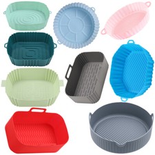 Air Fryer Silicone Pot Basket Liners Non-Stick Safe Oven Baking Tray Accessories