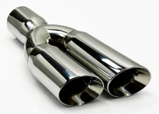 Exhaust Tip 2.50  Inlet 3.00  Outlet 13.00  long WDWDRS30013-250-HP-SS Dual Roun