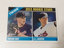 Trevor May AJ Achter Minnesota Twins 2015 Topps Heritage Rookie Stars Card #264