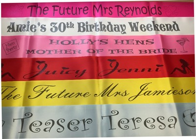 Personalisierte Feier Luxus Henne Nacht Geburtstag Babyparty Schärpe