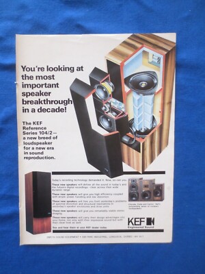 KEF 104/2 Magazine Ad Andrew Marshall's Audio Ideas Guide 1985 Original