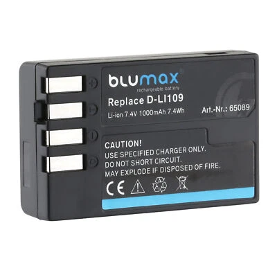 Blumax Akku passend für Pentax D-Li109 K-30, K-50, K-500, K-S1, K-S2 1000 mAh
