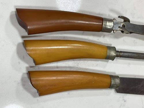 Juego de 3 asas de baquelita vintage para tallar - Imagen 11 de 13