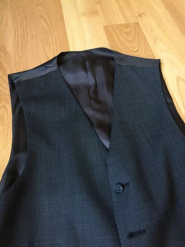 Mens DKNY 3 Piece Vested Suit, Heathered Grey , Slim Fit , size 38 R - Picture 3 of 9