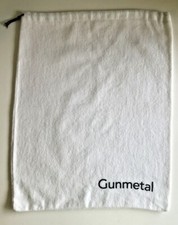 Gunmetal White Dust Cover Bag 14 1/4  Tall X 11 1/4  Wide With Drawstring.