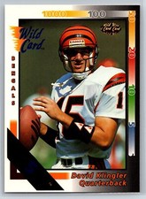1992 Wild Card David Klingler Rookie 5 Stripe Parallel RC #364. rookie card picture