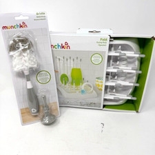 Munchkin Fold Baby Bottle Countertop Drying Rack with Bonus Bristle Bottle Brush