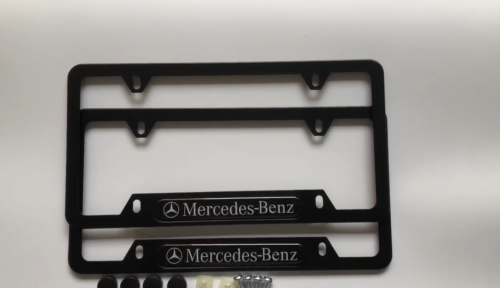 2PC License plate frame holder Aluminum Alloy for US car Mercedes Benz auto - Video 1 of 1