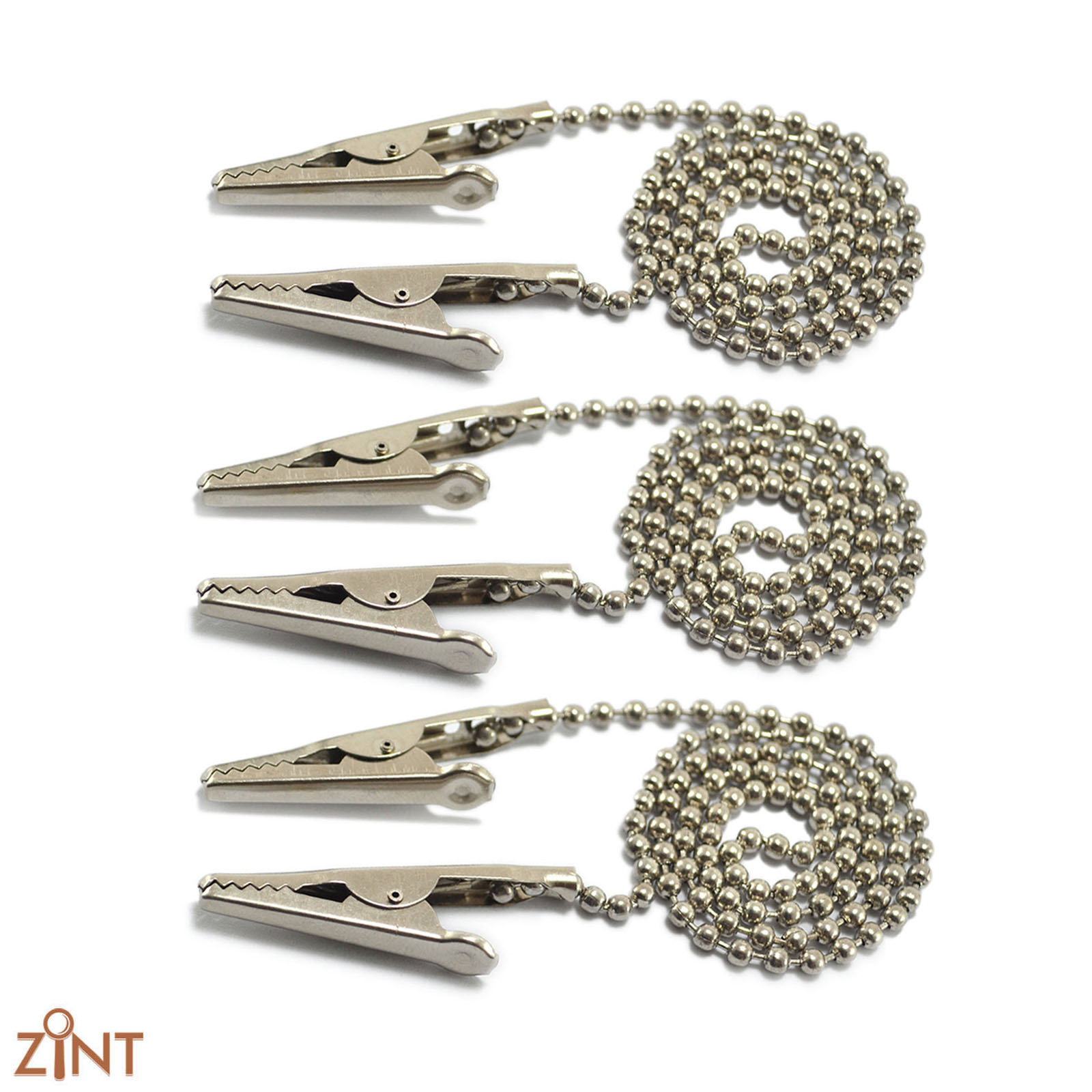 3x Dental Napkin Holder Ball Chain Dental Napkin Bib Clip Holder Flexible Chain