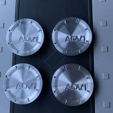 Adv1 Wheels Center Cap Brushed Aluminum Clear O-ring Size 65 Mm Set Of 4 Pcs