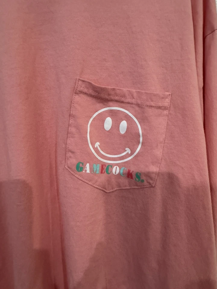 South Carolina Gamecocks Champion Pink LS Crew Neck Tee Shirt Men's 2x - Image 2 of 4