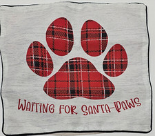 Christmas Waiting For Santa Paws Pillow Case 16" x 16"