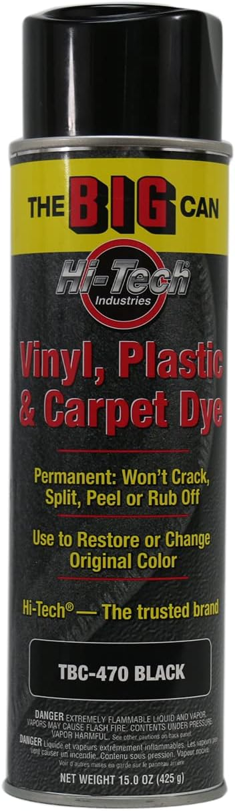 Big Can Vinyl, Plastic, Fabric and Carpet Spray Dye, Black, 15Oz | Permanent Col
