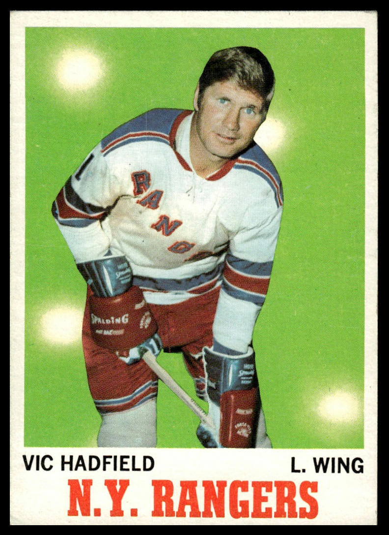 Vic Hadfield #62 Hockey Cards 1970 Topps trading card — raw and PSA graded price guide