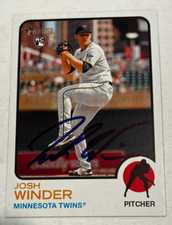 JOSH WINDER SIGNED 2022 TOPPS HERITAGE BASEBALL CARD AUTO