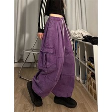 Japanese women Retro Casual loose wide leg pants trousers