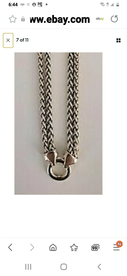 VENDIDO. Collar cadena doble trigo David Yurman Foto 4 de 4