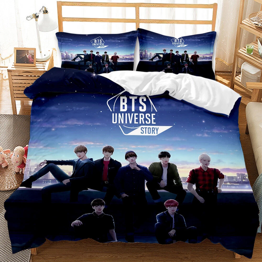 BTS Bangtan Boys Bedding Set Single/Double/Queen/King Cover Set