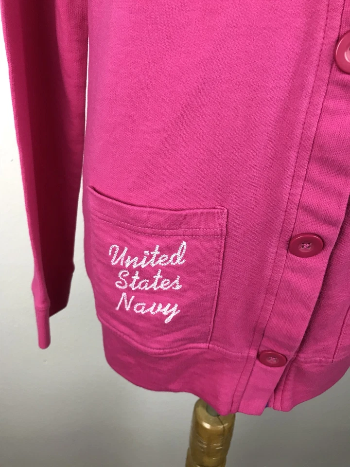 Champion Heritage Cárdigan Sudadera Talla L Rosa Estados Unidos Azul Marino Bordado Foto 3 de 4