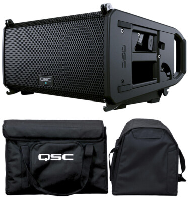 QSC LA108 8'' 2-Way Powered Line Array Portable DJ LoudSpeaker 1300W + LA108-Tote