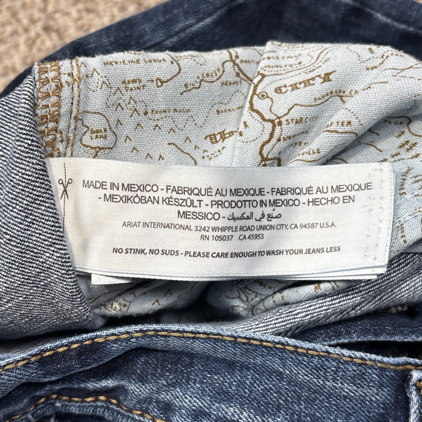 Ariat Denim M5 Jeans Straight Fit Straight Leg Mens 40x32 Heath Wash Fits 39x31 - View 5