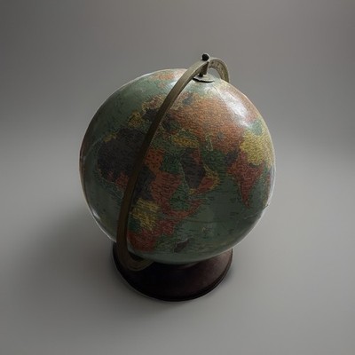 Vintage Replogle 12  Reference Globe USA Wooden Base USSR World Globe 1959