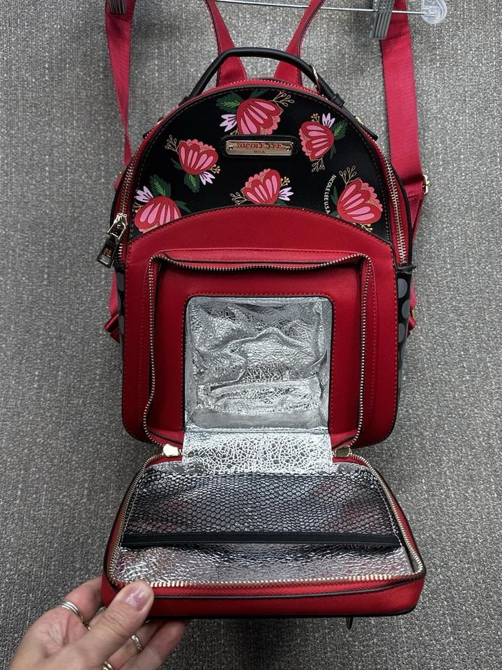 NICOLE LEE U.S.A Mini BACKPACK Purse Lunch Box Insulated Clara Loves Photo - Image 3 of 4