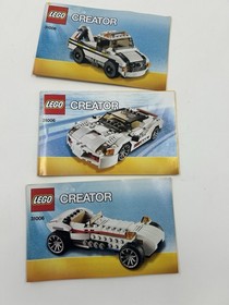 Lego creator 3 In 1 Highway Speeder White Car 99% complete Instructions