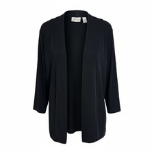 Chico's Travelers Black Open Front Cardigan Sweater Jacket Women 0 S Slinky 4