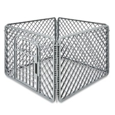 4-Panel Pet Playpen, 24  H Dog Fence with Door for Indoor and Outdoor Use