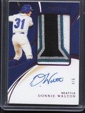 2020 Immaculate #DJA-DW Donnie Walton Rookie Patch Auto #4/6 Mariners