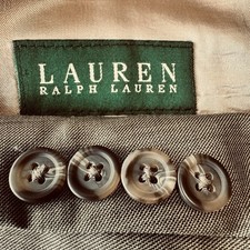 Lauren Ralph Blazer Suit Jacket Men  s Size 42R Wool Olive Green 2 Button