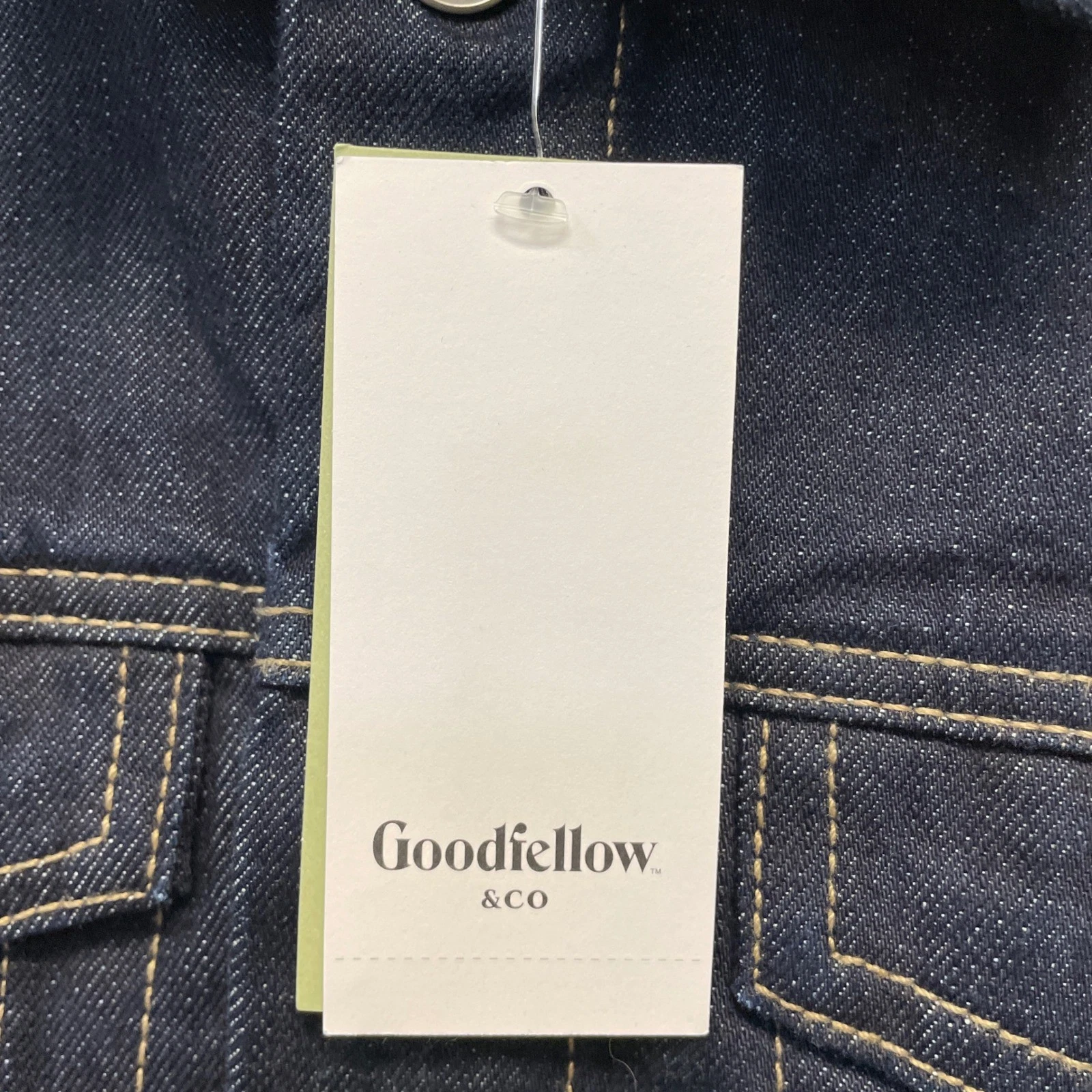 Goodfellow & Co Men's Dark Blue Cotton Denim Trucker Jacket Size Medium image 4