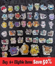 50 Off 6 Pokemon Stickers by B-SIDE LABEL - Waterproof UV Protected from Japan