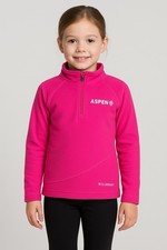 Boulder Gear Aspen Ski Resort Girls XS 4/5 Pink 1/4 Zip Pullover Fleece Jacket