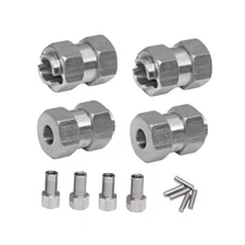 4Pcs Extended 6mm Hex Wheel Hubs 10mm Thick for TRX4M Redcat Ascent18 Titanium