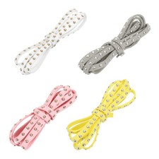 5mm 20 Pcs 1m Faux Leather Suede Cord with Rivet Microfiber for DIY 4 Color