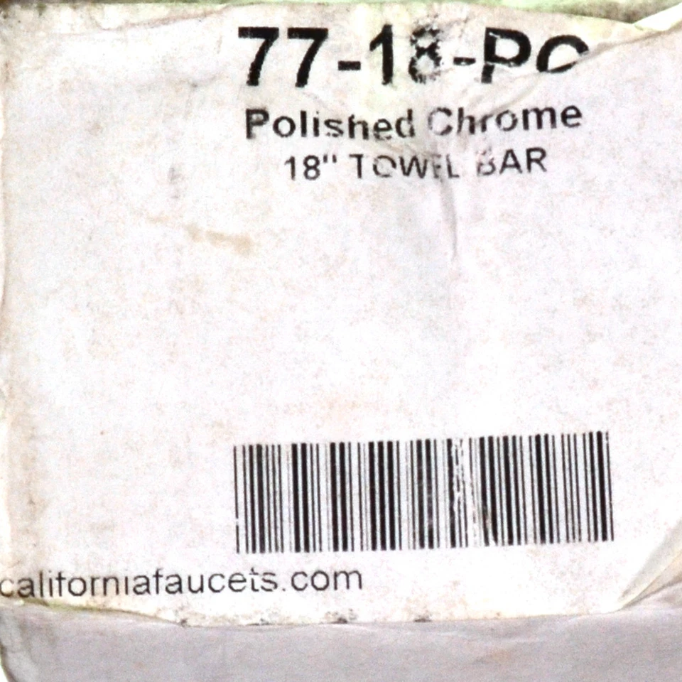 (Lote de 2) Grifos California 77-18-PC 18" Montaje en Pared Toallero Barra Cromo Pulido Foto 3 de 3