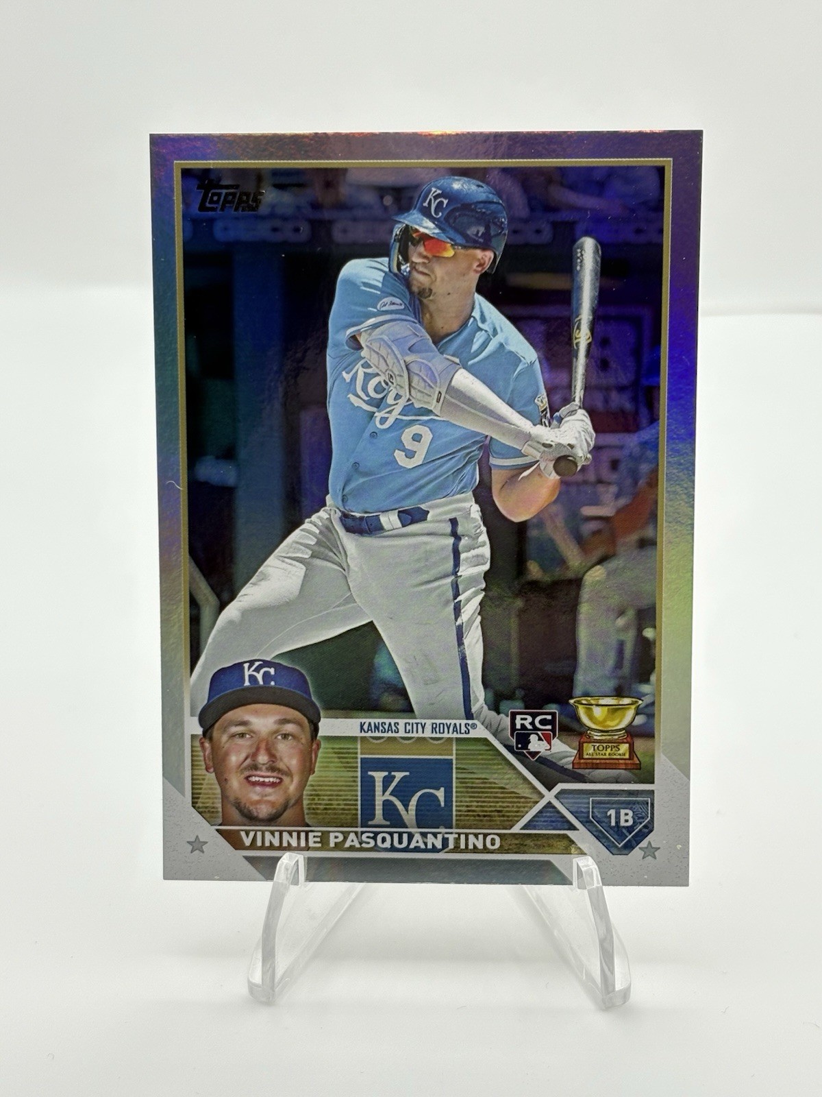2023 Topps Series 1 - Rainbow Foil #302 Vinnie Pasquantino (RC) KC Royals