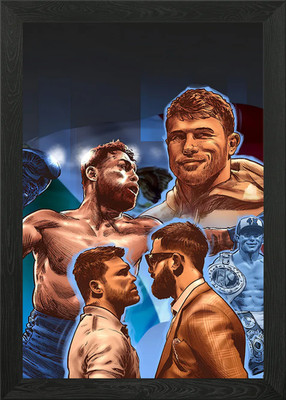 Canelo vs Caleb Pflanze Gerahmtes Wandbild Poster Leinwanddruck Bild