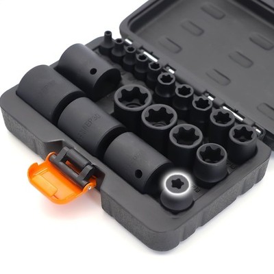 External Torx Plus 19pc Socket Set, 6 Point EP Socket with 1/2'' 3/8'' 1/4'' ...