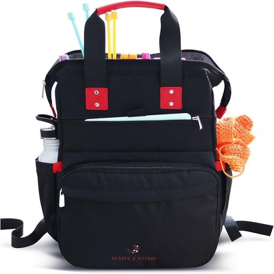 Hearth & Harbor Crochet Backpack 15''x11''x7'' 
