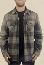 Jachs New York Wool Blend Sherpa Lined Shirt Jacket, Blue, S/M/L/XL