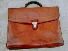 THE BRIDGE FIRENZE Cartella  Pelle Borsa Travel Brown Suitcase cm. 39 x 30 x1 4