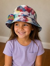Pastel Tie-Dye Bucket Hat Kids One Size Accessory/Clothing Beach New With Tags