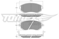 Bremsbelagsatz Scheibenbremse Tomex Brakes TX 15-36 FüR Forester Legacy 4 BL BR
