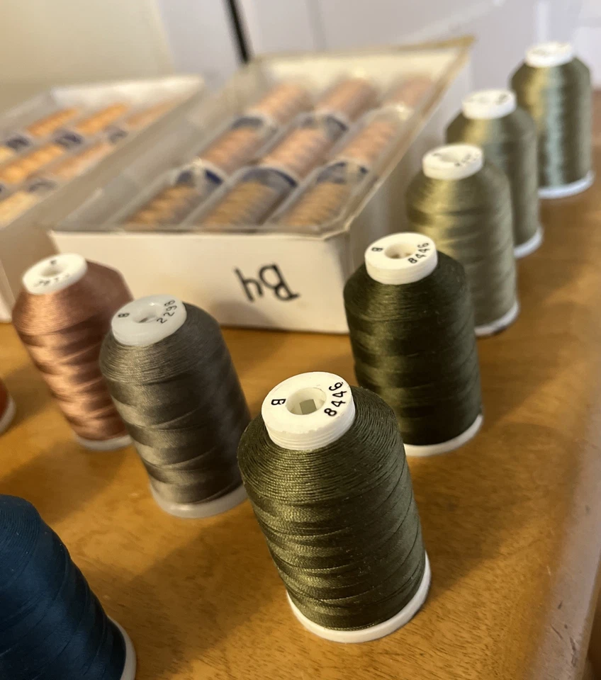 Vintage Utica Thread~Pure Silk~Machine Twist B~MIXED COLOR LOT OF 36 SPOOLS~NEW! - Image 4 of 4