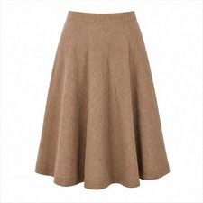 VTG 80s Handmade Prairie Midi Skirt Boho Cottagecore Waist 26 Brown Read 