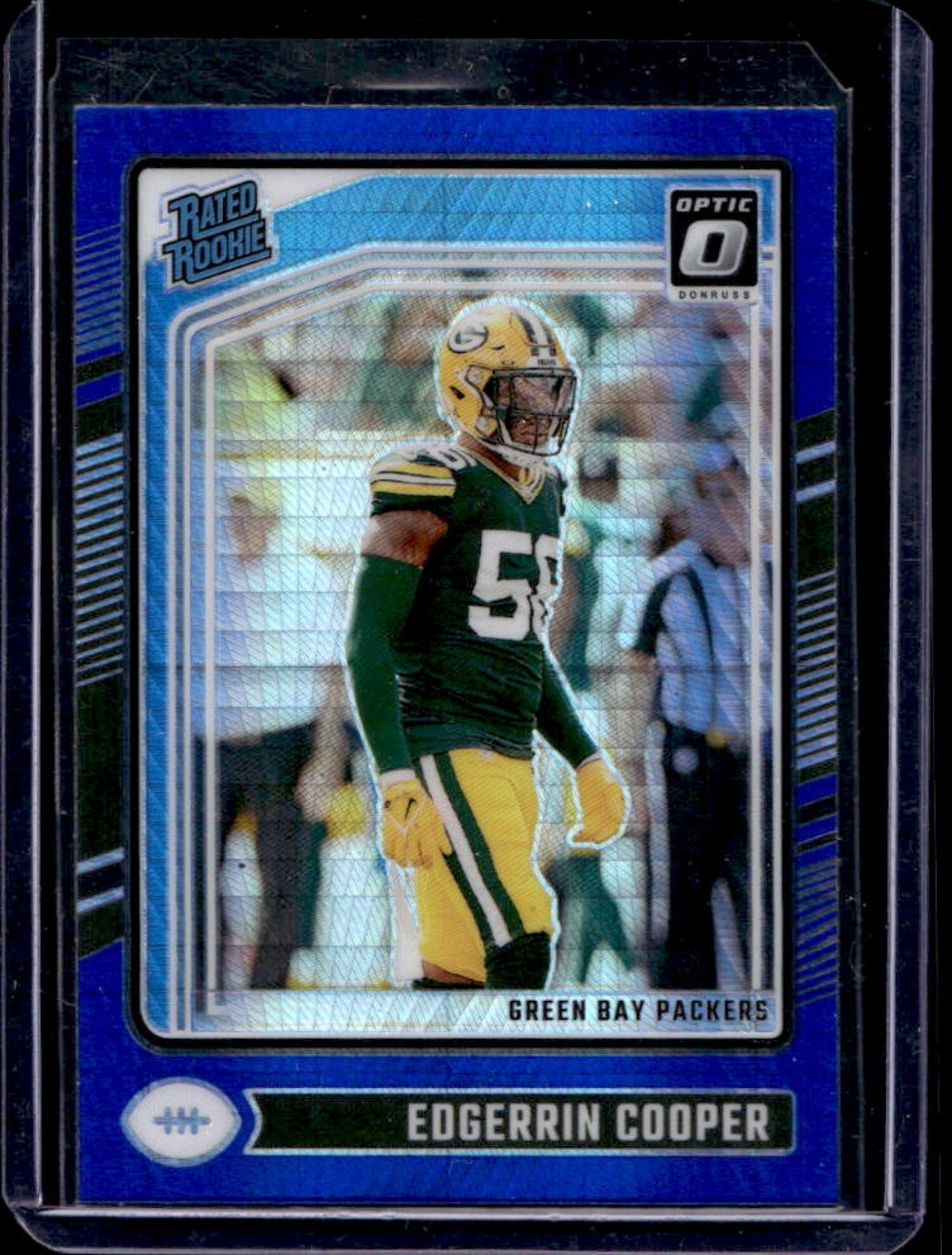 2024 Donruss Optic Edgerrin Cooper Blue Hyper Rated Rookie #231 Packers